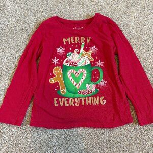 Christmas shirt Toddler Size 3 years old Red Merry Everything